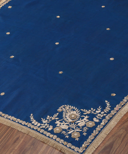 Handloom_Peacock_Blue_Organza_Dupatta_with_Embroidery_Zardozi_and_Kiran_Border_WeaverStory_03