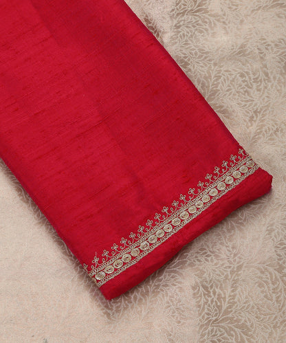 Handloom_Red_Raw_Silk_Banarasi_Blouse_Fabric_with_Tilla_Work_WeaverStory_04