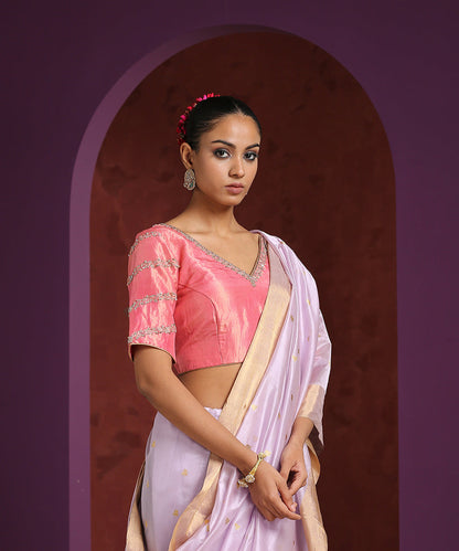 Handcrafted_Pink_Tissue_Blouse_With_Hand_Embroidered_Zardozi_WeaverStory_02