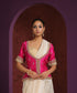 Hot_Pink_Handcrafted_Satin_Jacket_With_Mughal_Border_WeaverStory_02