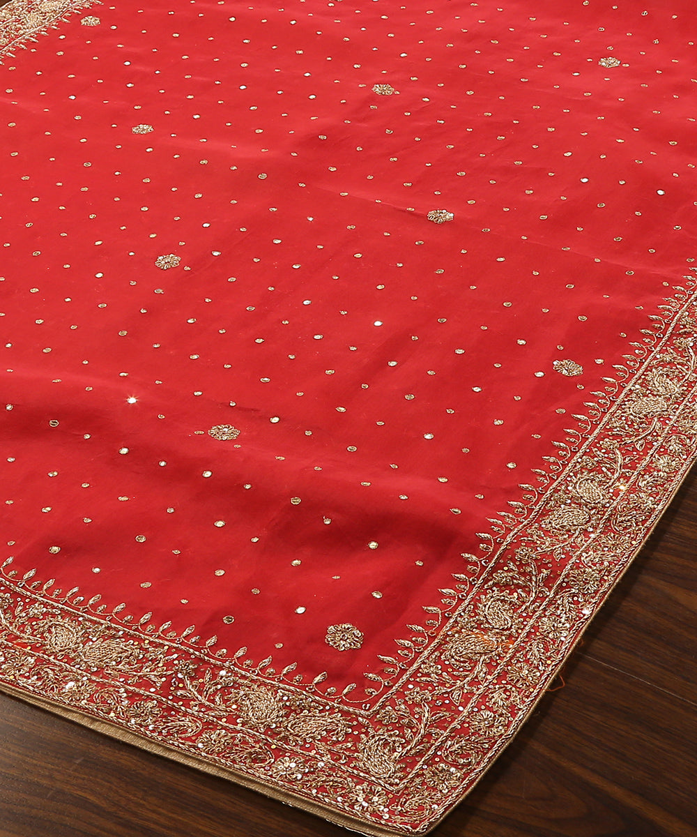 Handloom_Red_Organza_Dupatta_With_Heavy_Hand_Embroidery_WeaverStory_03