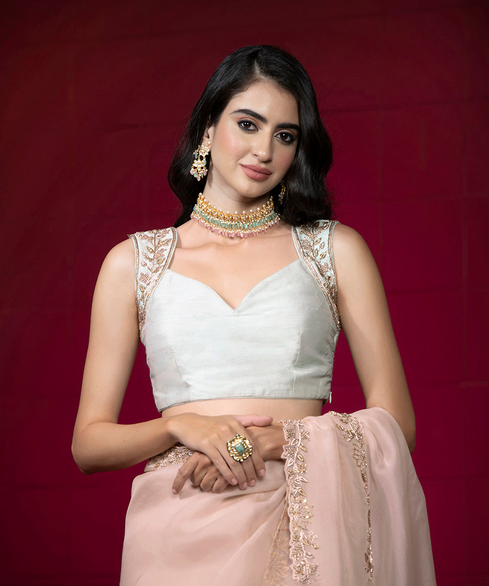 Baby_Pink_Handloom_Embroidered_Organza_Saree_with_Ice_Blue_Raw_Silk_Blouse_WeaverStory_04