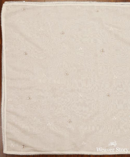 White_Handloom_Organza_Dupatta_with_Diamond_Hand_Embroidered_Motifs_WeaverStory_02