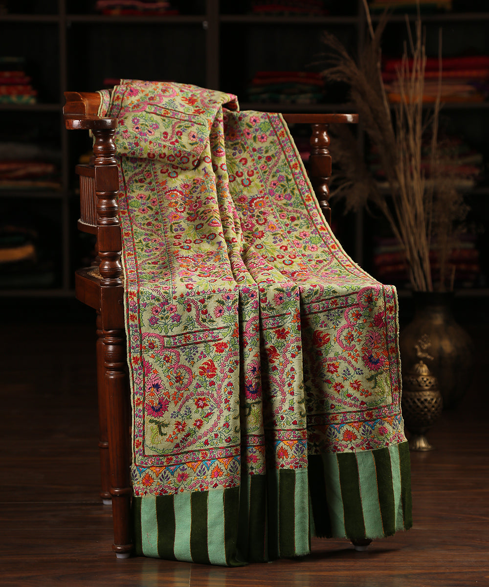 Pistachio_Green_Pure_Pashmina_Shawl_With_Multicolor_Bharan_Embroidery_WeaverStory_01