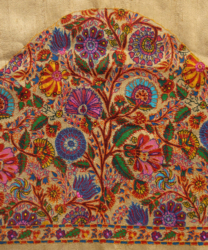 Ivory_Raw_Silk_Hand_Embroidered_Blouse_Fabric_With_Colorful_Flowers_And_Sozni_Kari_And_Kalamkari_WeaverStory_05
