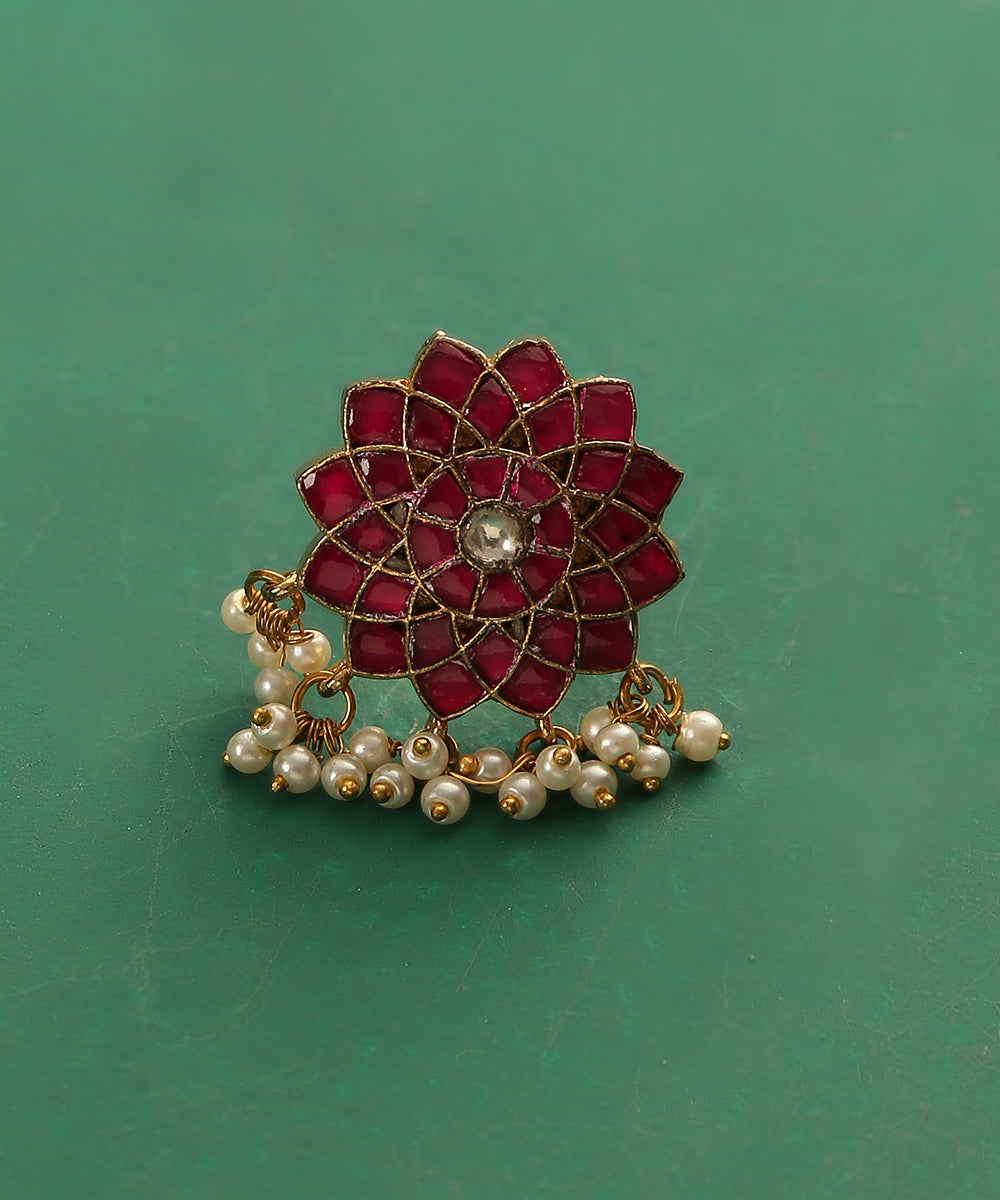 Mirha_Handcrafted_Ring_With_Ruby_And_Pearls_WeaverStory_02