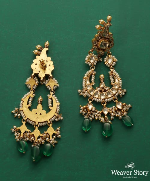 Earrings wedding Jadau Multicolour Bollywood Gold Tone pearls design | eBay