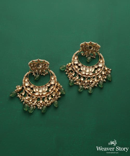 Zohra_Handcrafted_Pure_Silver_Earrings_With_Stones_And_Pearls_WeaverStory_02