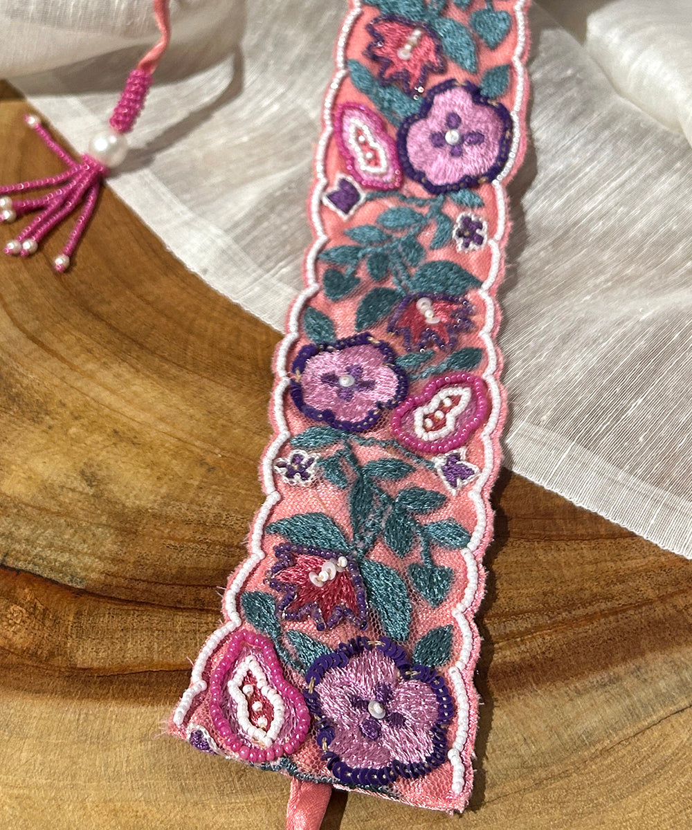 Pink_Waist_Belt_With_Beaded_Embroidery_And_Tassels_WeaverStory_02