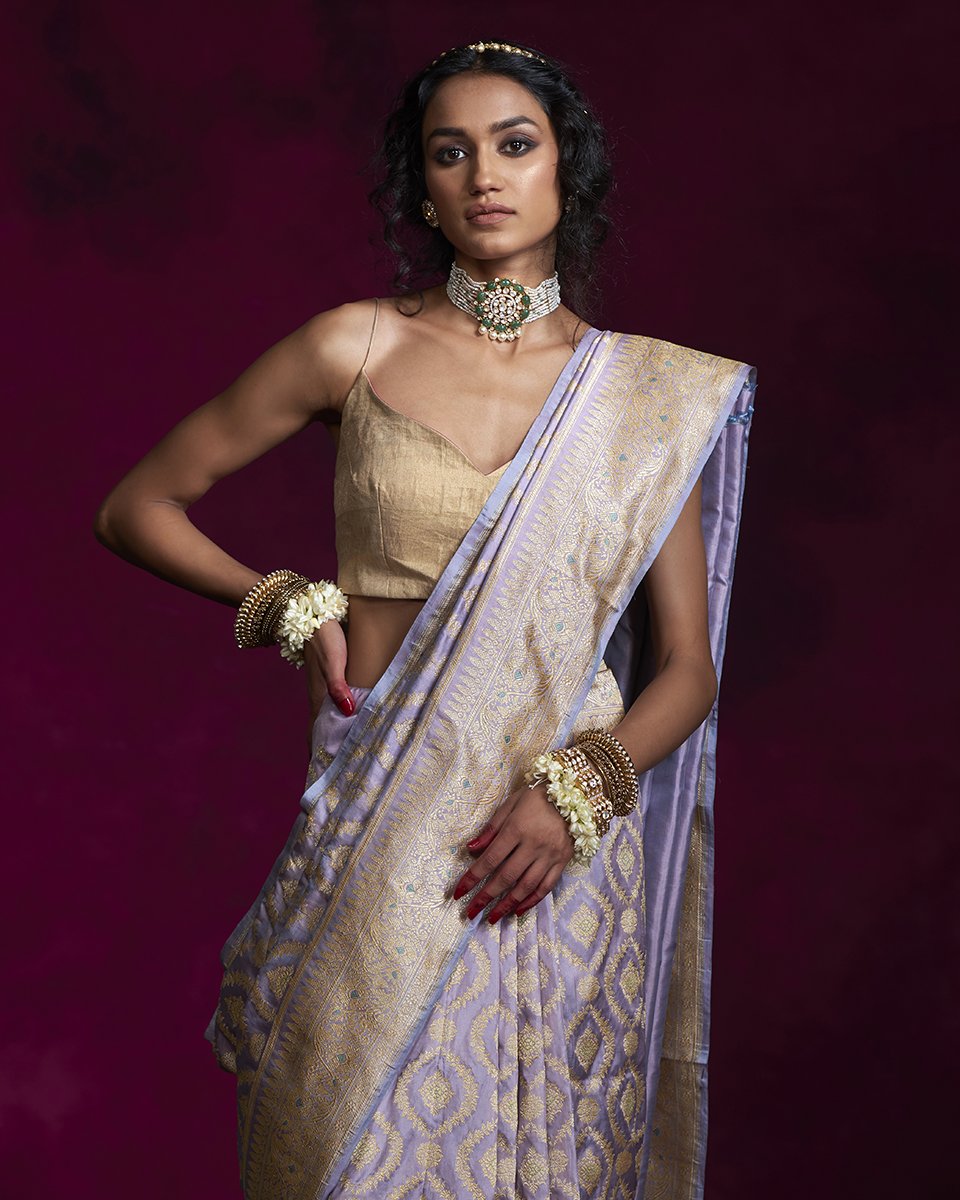 Pastel_Mauve_Handloom_Banarasi_Jangla_Saree_With_Meenakari_WeaverStory_01