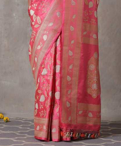 Peach_Handloom_Pure_Katan_Silk_Banarasi_Saree_with_Jangla_Design_WeaverStory_04