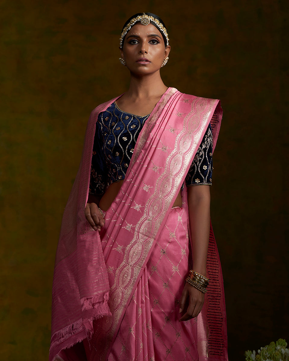 Pink_Handloom_Kadhwa_Jangla_Banarasi_Saree_with_Meenakari_WeaverStory_01