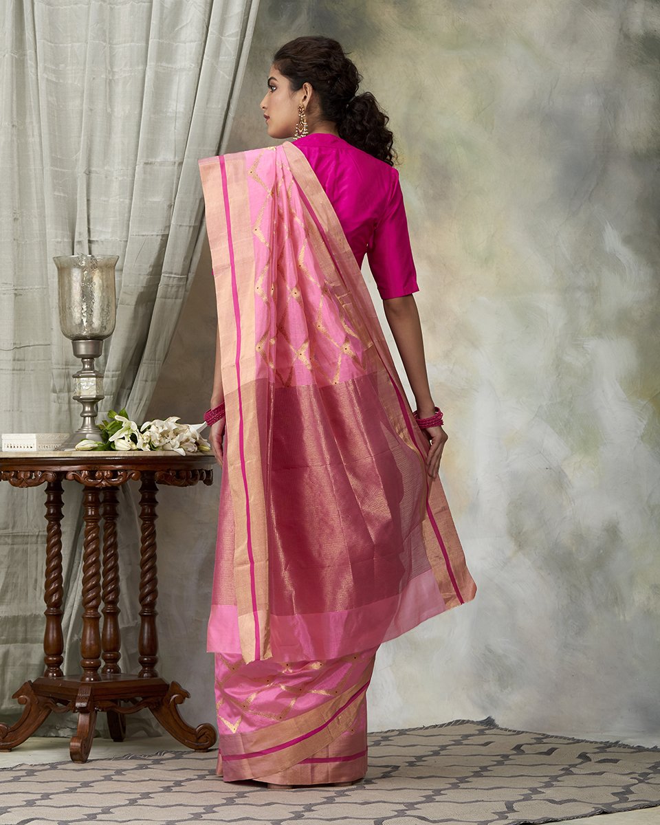 Pretty_Pink_Handloom_Chanderi_Silk_Saree_with_Ek_Naliya_Weave_WeaverStory_03