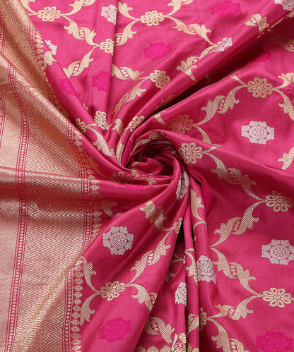 Pink_Pure_Katan_Silk_Handloom_Kadhwa_Banarasi_Dupatta_with_all_over_Jaal_WeaverStory_05