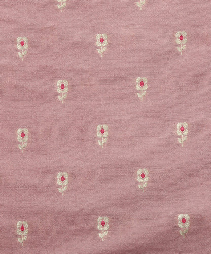 Pink_Handloom_Mulberry_Silk_Banarasi_Fabric_with_Meenakari_Booti_WeaverStory_03