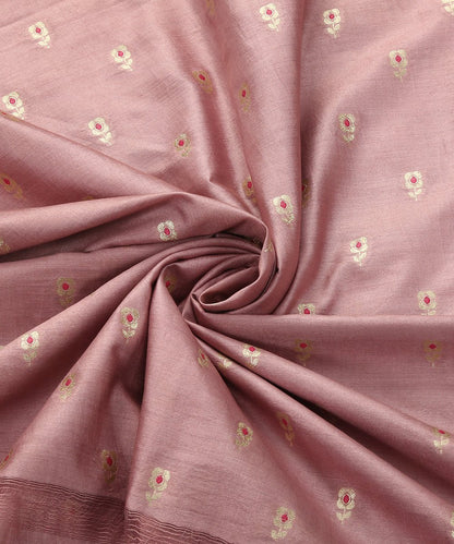 Pink_Handloom_Mulberry_Silk_Banarasi_Fabric_with_Meenakari_Booti_WeaverStory_05