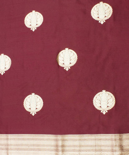Maroon_Handloom_Pure_Katan_Silk_Anaar_Boota_Banarasi_Dupatta_WeaverStory_03