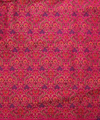 Pink_Handloom_Pure_Katan_Silk_Meenakari_Kimkhab_Banarasi_Fabric_WeaverStory_02