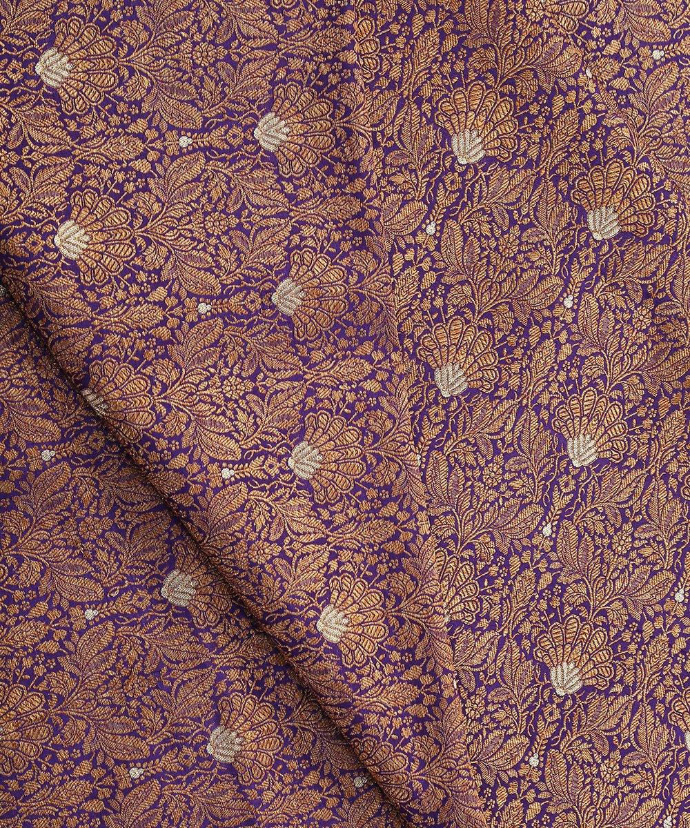 Purple_Banarasi_Handloom_Pure_Katan_Silk_Nakshi_Brocade_Fabric_with_Meenakari_WeaverStory_04