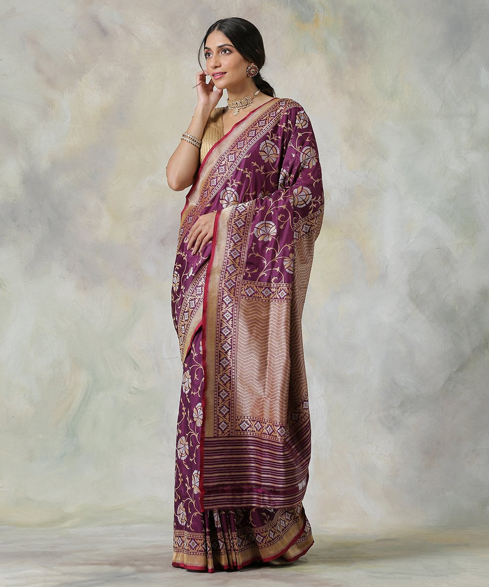 Purple_Pure_Katan_Silk_Handloom_Banarasi_Saree_with_Cutwork_Jamdani_Weave_WeaverStory_02