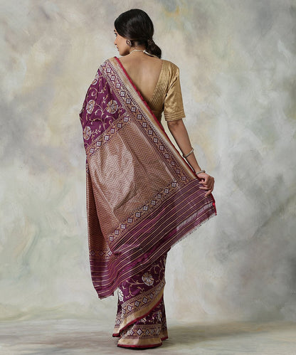 Purple_Pure_Katan_Silk_Handloom_Banarasi_Saree_with_Cutwork_Jamdani_Weave_WeaverStory_03