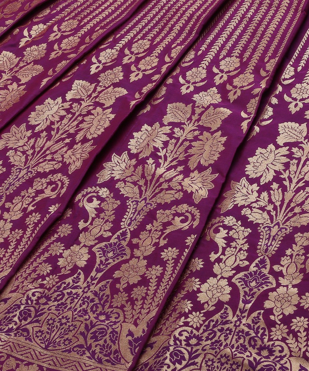 Purple_Handloom_Cutwork_Katan_Silk_Banarasi_Lehenga_With_Floral_Design_WeaverStory_03