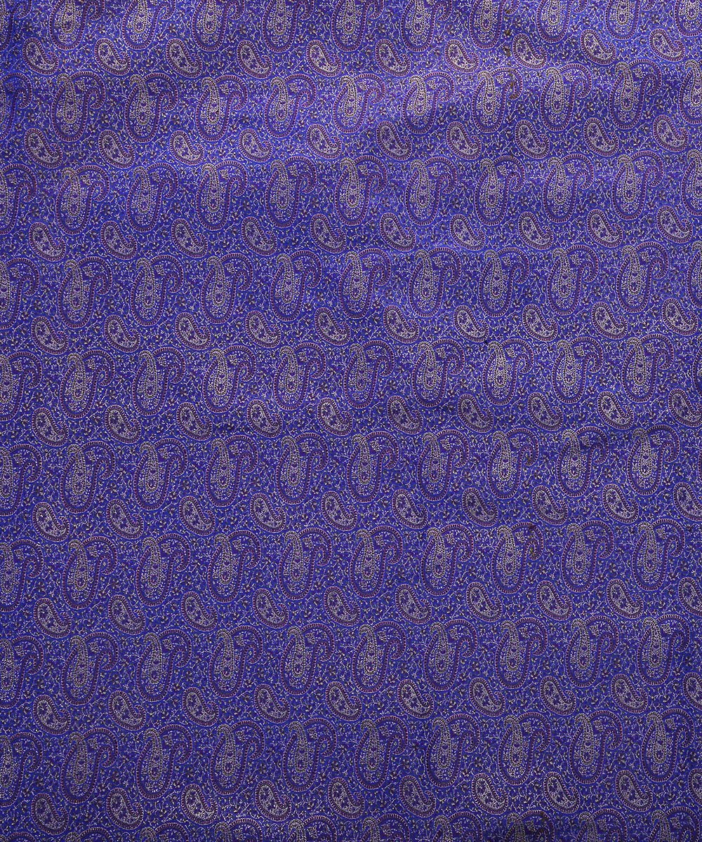 Purple_Handloom_Pure_Katan_Silk_Zari_Brocade_Banarasi_Fabric_WeaverStory_02