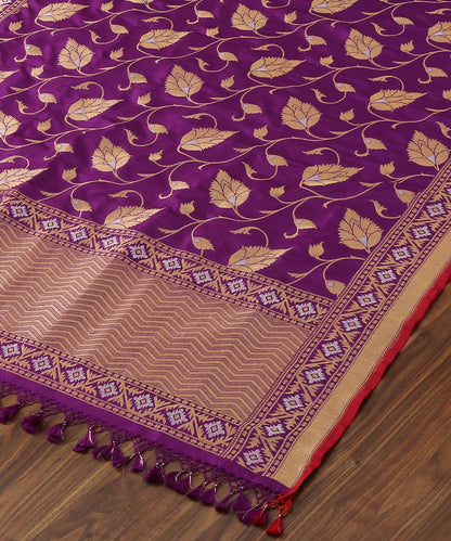 Purple_Handloom_Pure_Katan_Silk_Banarasi_Dupatta_with_Jamdani_Cutwork_Weave_WeaverStory_04