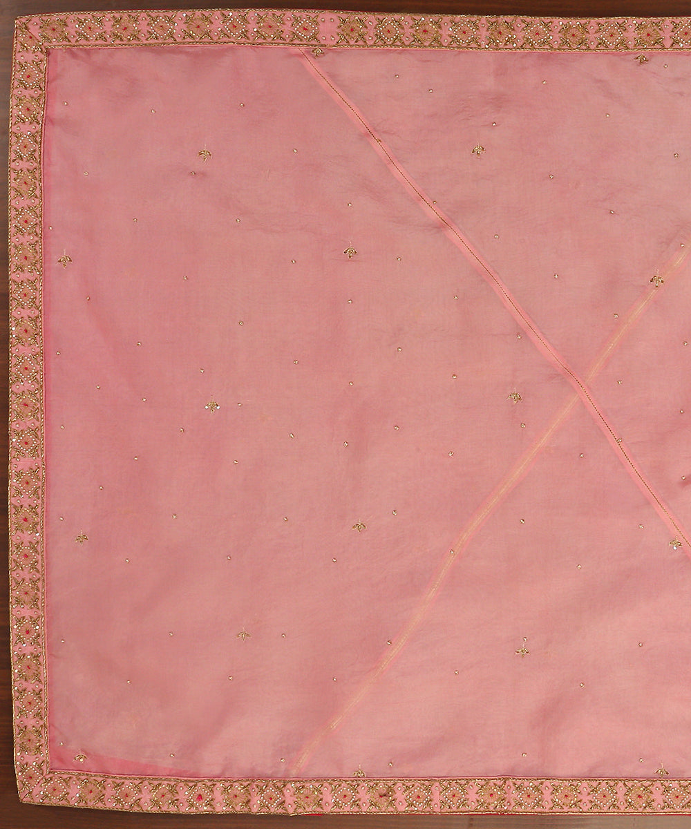 Baby_Pink_Handloom_Pure_Organza_Dupatta_With_Zardozi_Tissue_Finished_Borders_WeaverStory_02