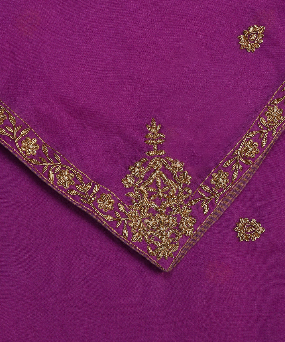 Purple_Handloom_Organza_Dupatta_With_Hand_Embroidered_Zardozi_Work___WeaverStory_04