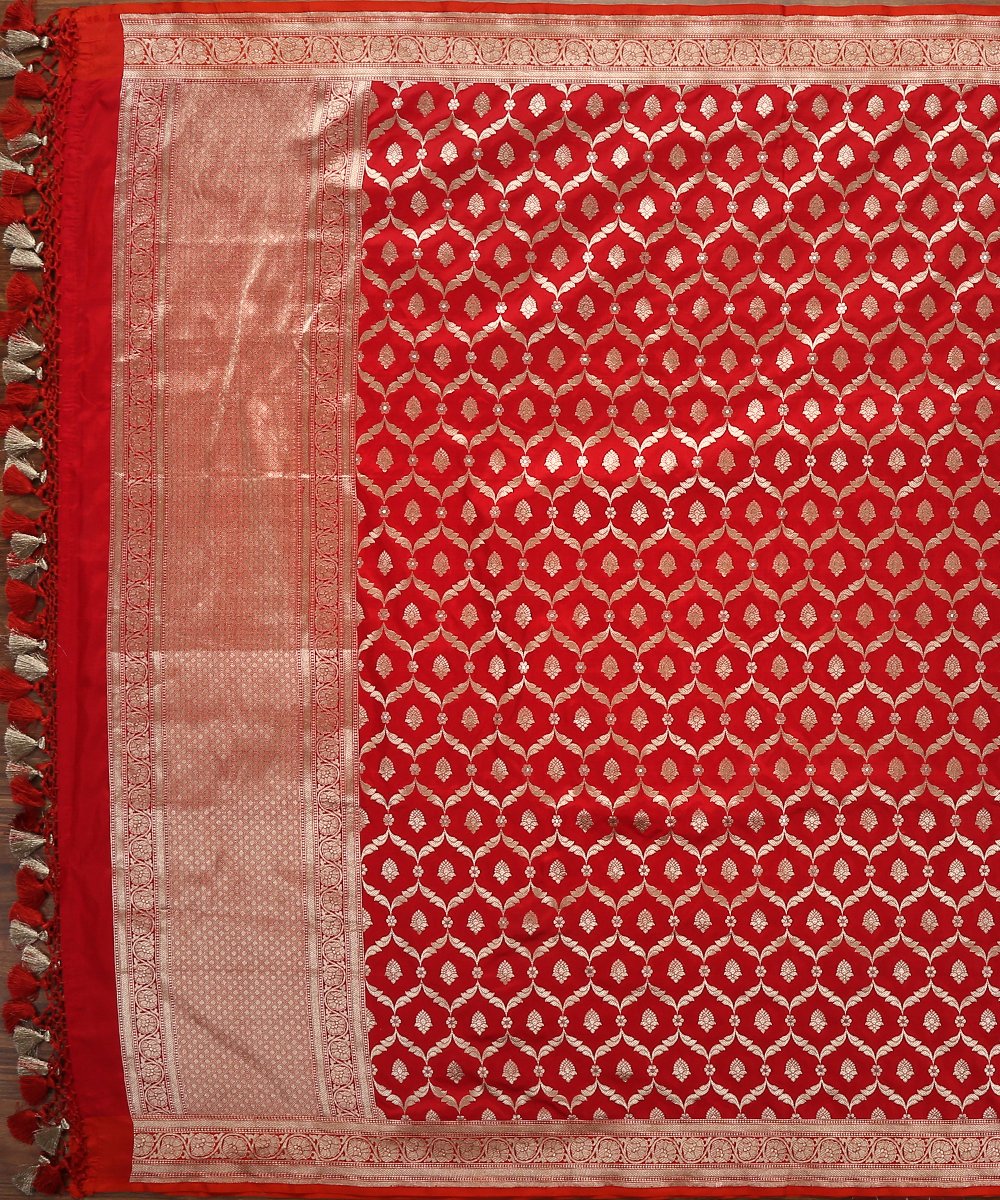 Red_Handloom_Cutwork_Banarasi_Dupatta_with_all_Over_Jaal_WeaverStory_02