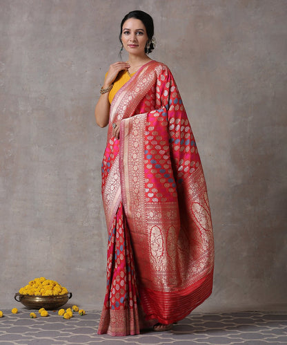 Red_Handloom_Pure_Katan_Silk_Banarasi_Saree_with_Paisley_Booti_and_Meenakri_WeaverStory_02