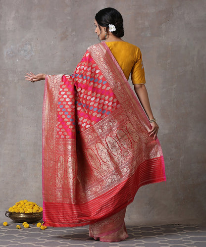 Red_Handloom_Pure_Katan_Silk_Banarasi_Saree_with_Paisley_Booti_and_Meenakri_WeaverStory_03