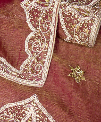 Handloom_Rust_Pure_Tissue_Dupatta_with_Zardozi_Hand_Embroidery_Border_WeaverStory_02
