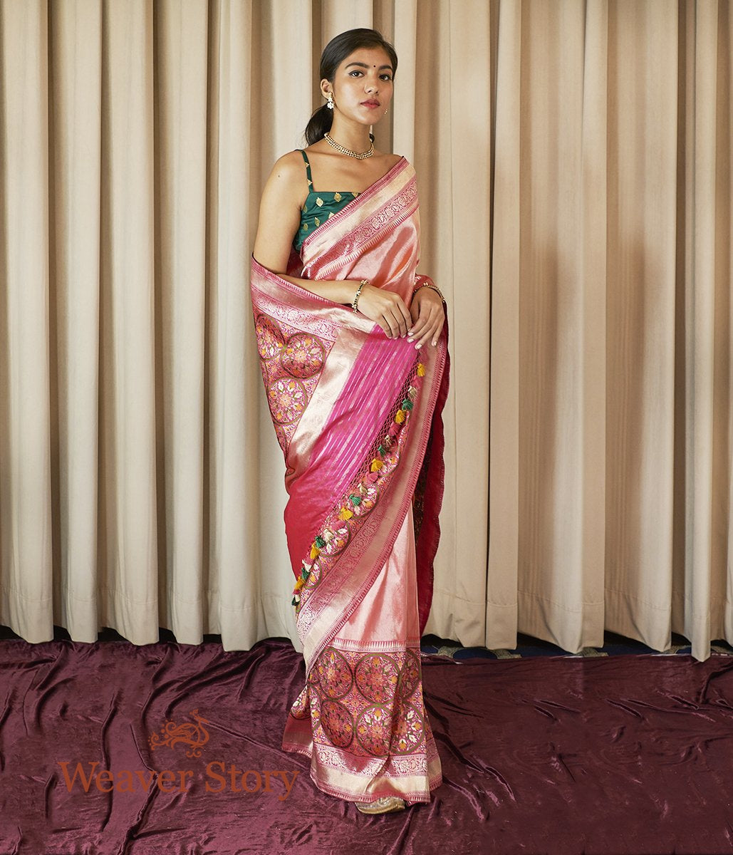 Pink_Zari_Weave_Meenakari_Patola_Saree_with_Heavy_Border_WeaverStory_02