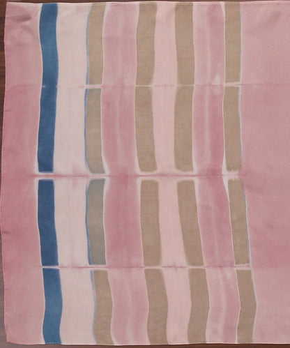 Handloom_Soft_PInk_Mulberry_Silk_Stole_Clamp_Dyed_with_Blue_Stripes_WeaverStory_02
