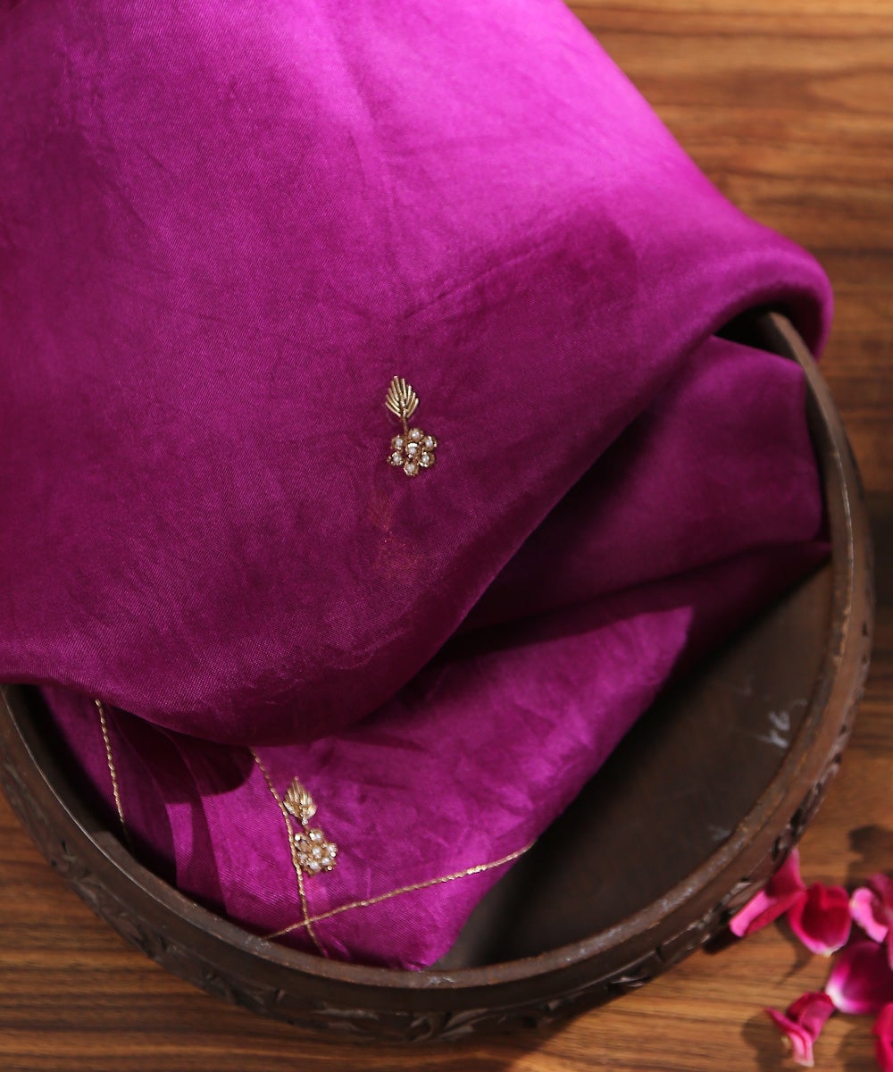 Purple_Hand_Embroidered_Organza_Dupatta_with_Zardozi_Booti_WeaverStory_01