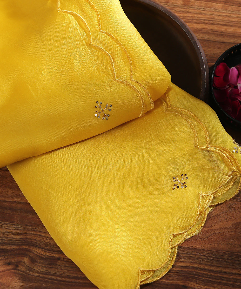 Yellow_Hand_Embroidered_Organza_Dupatta_with_Zardozi_Scalloped_Border_WeaverStory_01