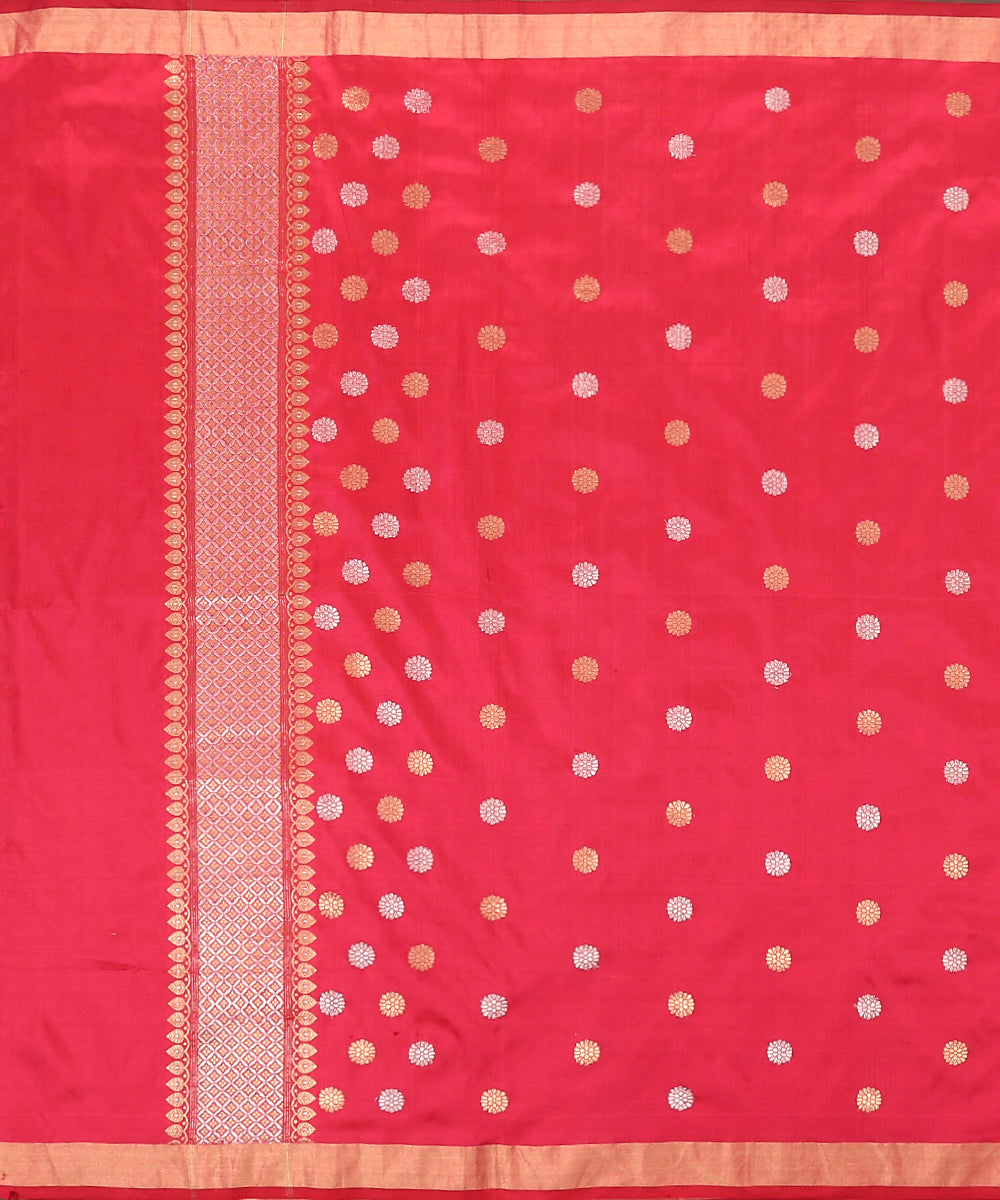 Handloom_Pink_and_Red_Dual_Tone_Pure_Katan_Silk_Banarasi_Suit_Set_WeaverStory_02