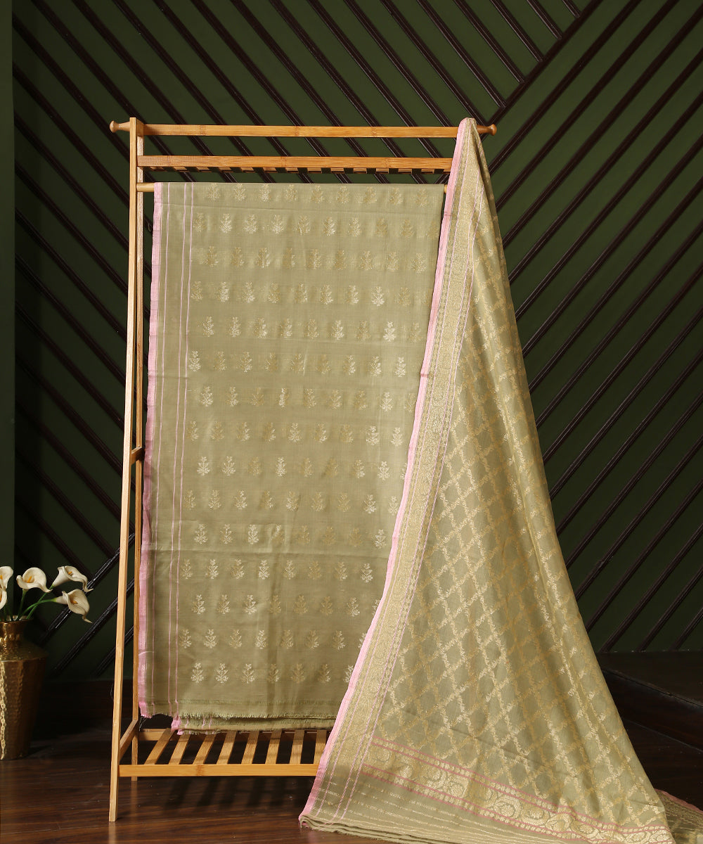Handloom_Light_Green_Banarasi_Suit_Set_in_Handspun_Cotton_Twisted_with_Katan_Silk_WeaverStory_01