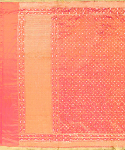 Light_Handloom_Pink_and_Orange_Katan_Silk_Banarasi_Kurta_With_Dupatta_WeaverStory_02
