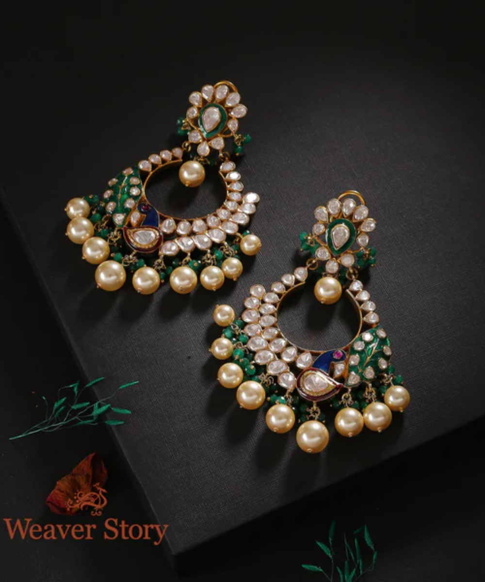 Morpankhi Chandbala with Moissanite Polki Crafted in Pure Silver