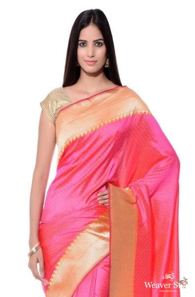 Pink_and_orange_banarasi_tanchoi_saree_WeaverStory_01