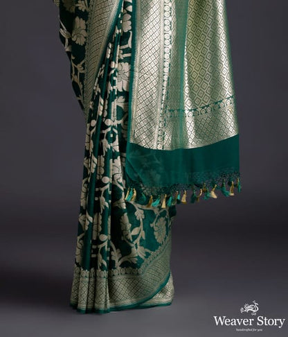 Sea_Green_Handwoven_Banarasi_georgette_jangla_WeaverStory_04