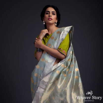 Powder_blue_Chanderi_silk_saree_with_floral_motifs_WeaverStory_01