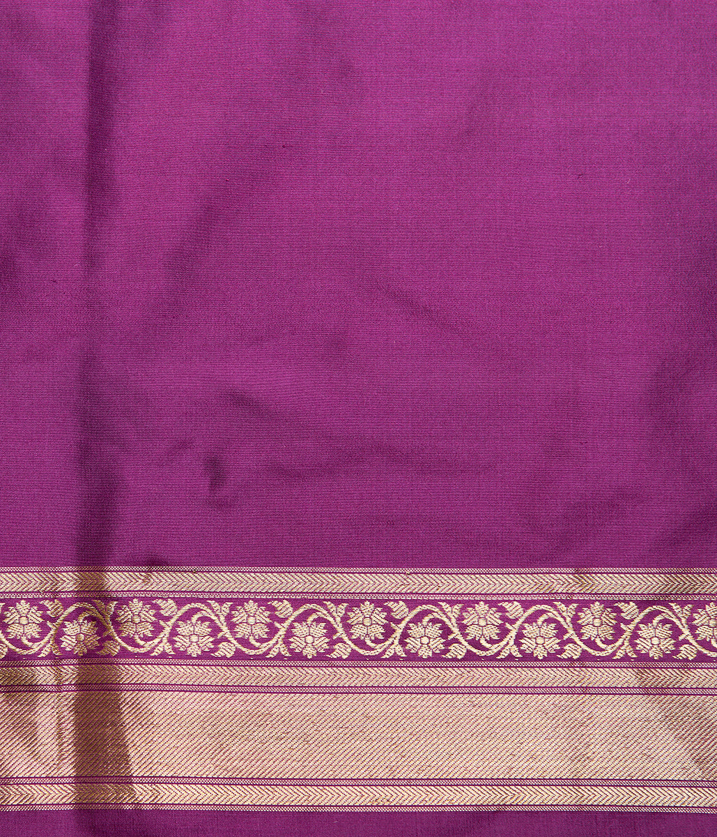 Purple_Handwoven_katan_silk_saree_with_asharfi_booti_WeaverStory_05
