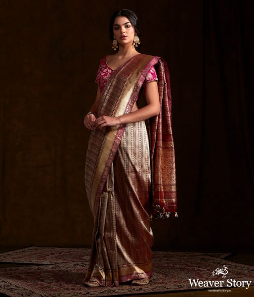 Handwoven_banarasi_kimkhab_saree_in_a_deep_wine_with_a_purple_selvedge_WeaverStory_02