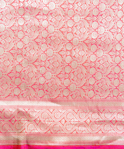 Handloom_Pink_Pure_Katan_Silk_Banarasi_Saree_with_Sona_Rupa_Cutwork_Booti_WeaverStory_05