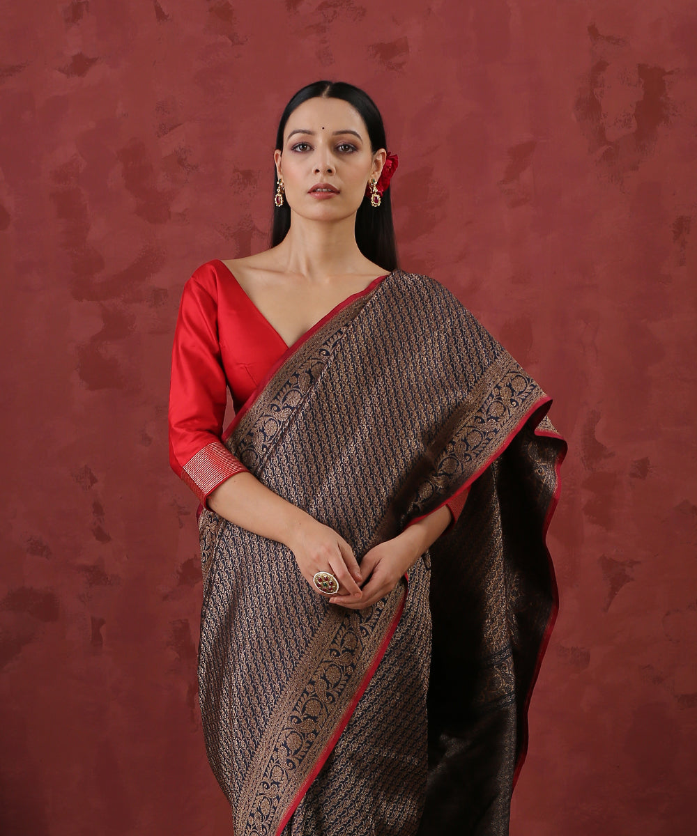 Dark_Blue_Handloom_Pure_Katan_Silk_Kimkhab_Banarasi_Saree_With_Antique_Zari_WeaverStory_01