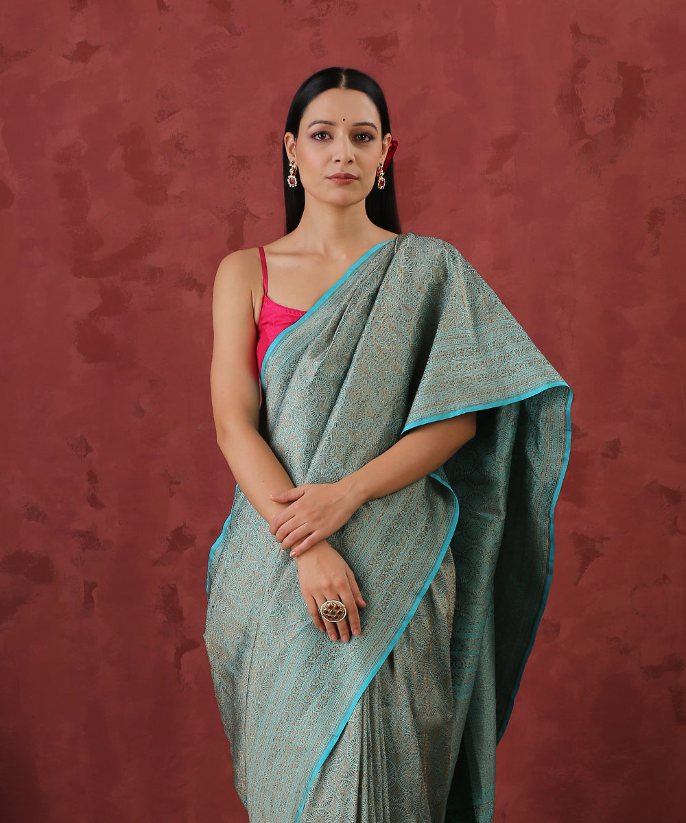 Handloom_Blue_Pure_Katan_Silk_Banarasi_Saree_With_Antique_Zari_WeaverStory_01